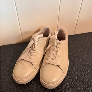 FRYE Ivy Genuine Leather Shearling Sneakers 6M